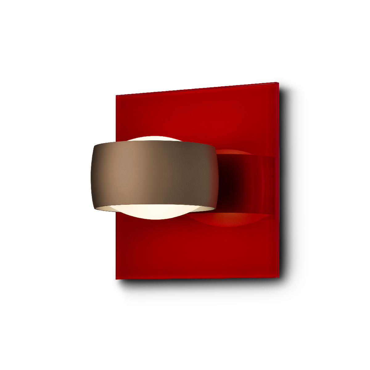 Oligo Grace Unlimited LED Wandleuchte, rot, Tunable White, Kopf: Brazilian brown