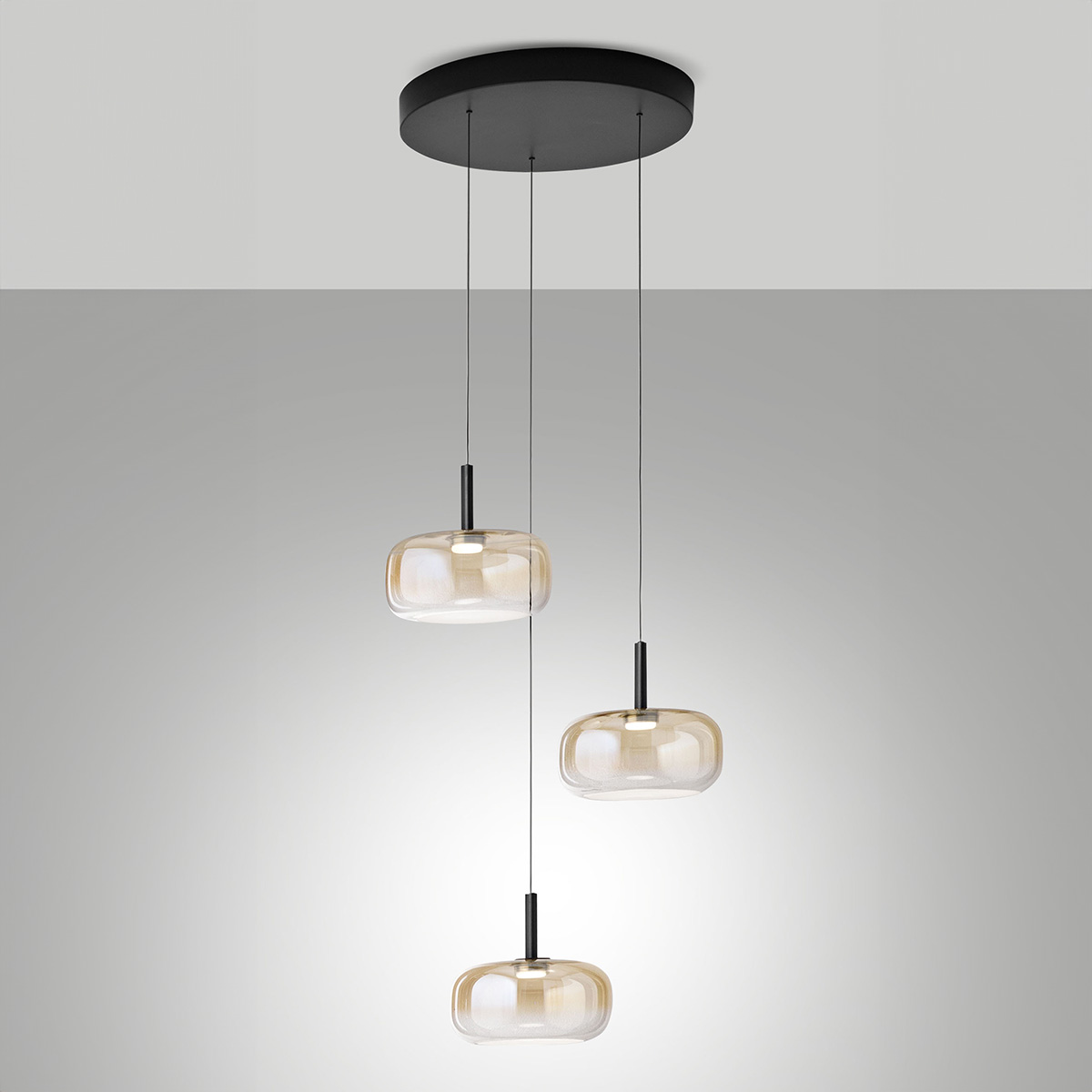 Devero LED Pendelleuchte, mit Rondell