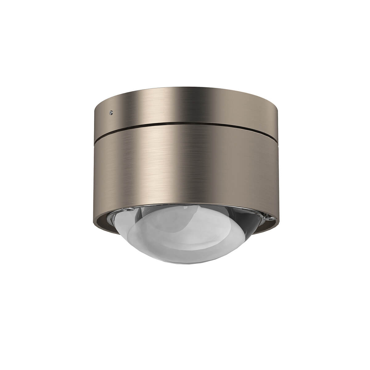 Top Light Puk Mini Plus LED Deckenleuchte, Gehäuse, Nickel matt, mit Linse klar (nicht inbegriffen)
