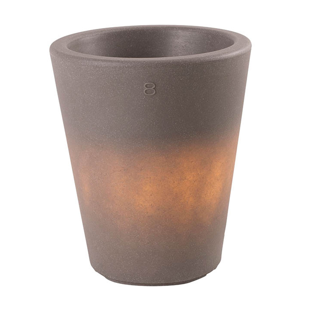 8 seasons design Shining Classic Pot S Pflanztopf / Dekoleuchte, taupe