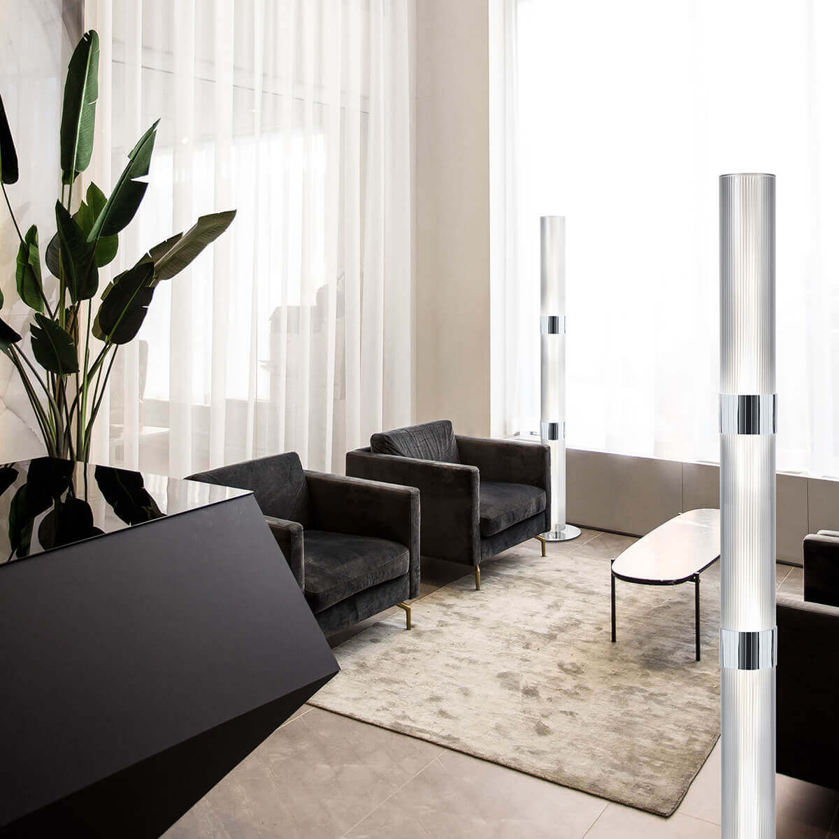 Slamp La Lollo Floor, prisma / Silber