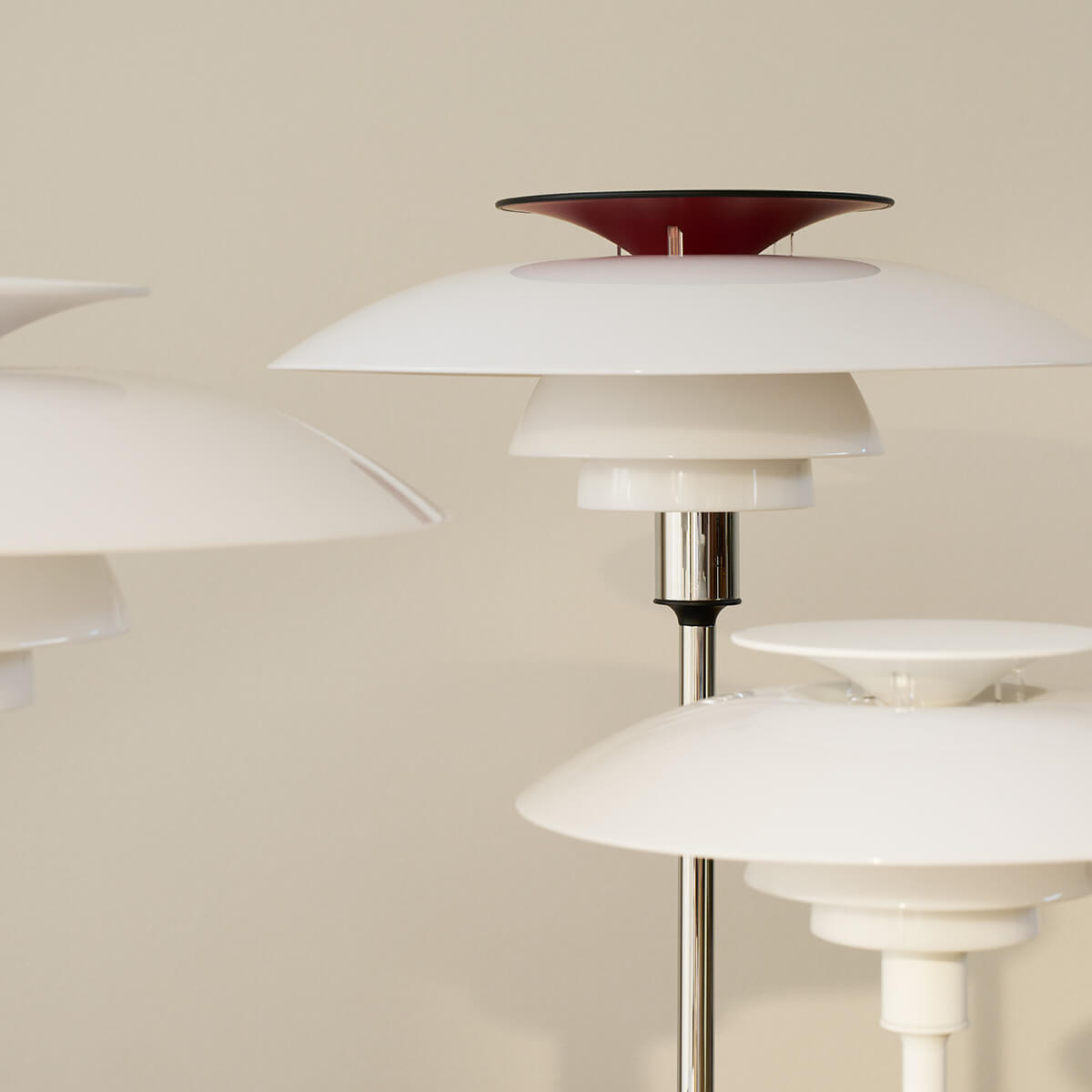 Louis Poulsen PH 80 Tischleuchte und PH 80 Portable LED Akkuleuchte, alle Farben