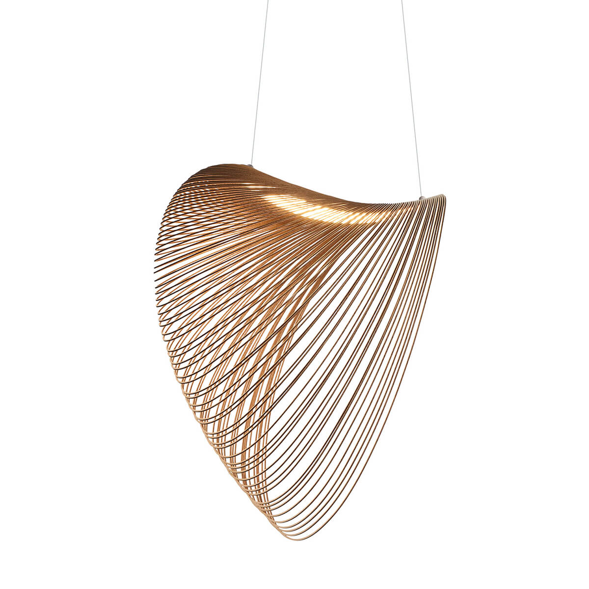 Luceplan Illan LED Sospensione, Ø: 80 cm, Birke