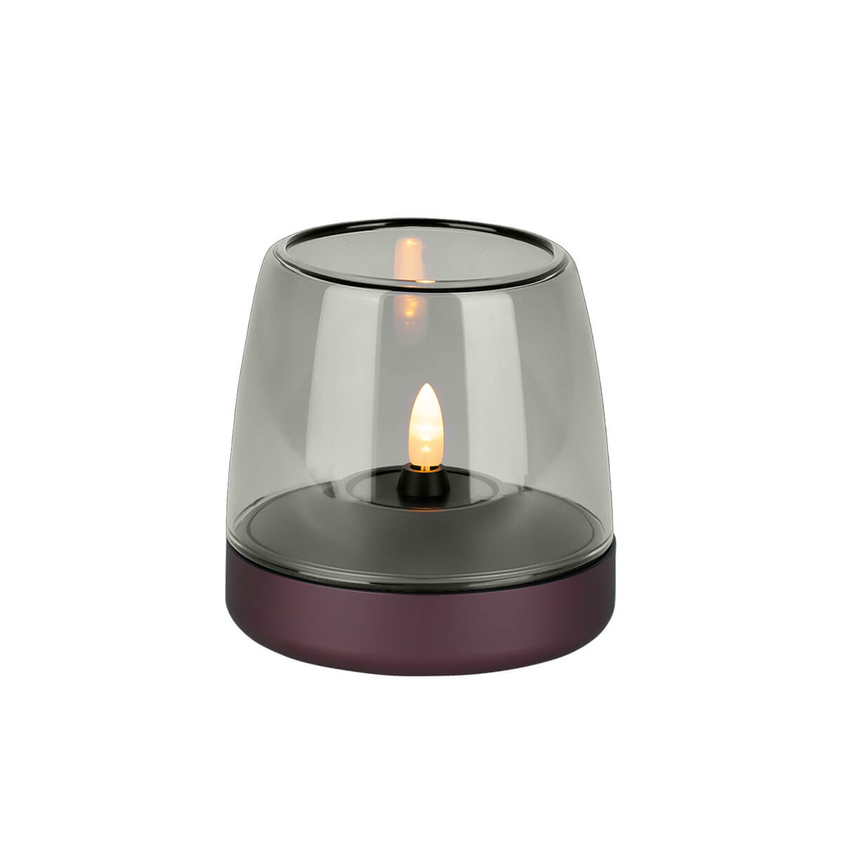 Kooduu Glow 10 Windlicht, purpur, mit Kooduu Shine LED-Kerze (als Zubehör erhältlich)