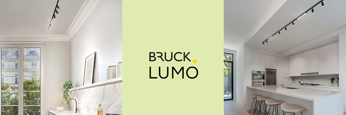 Bruck Lumo Systemleuchten in modernen Küchen und Wohnräumen