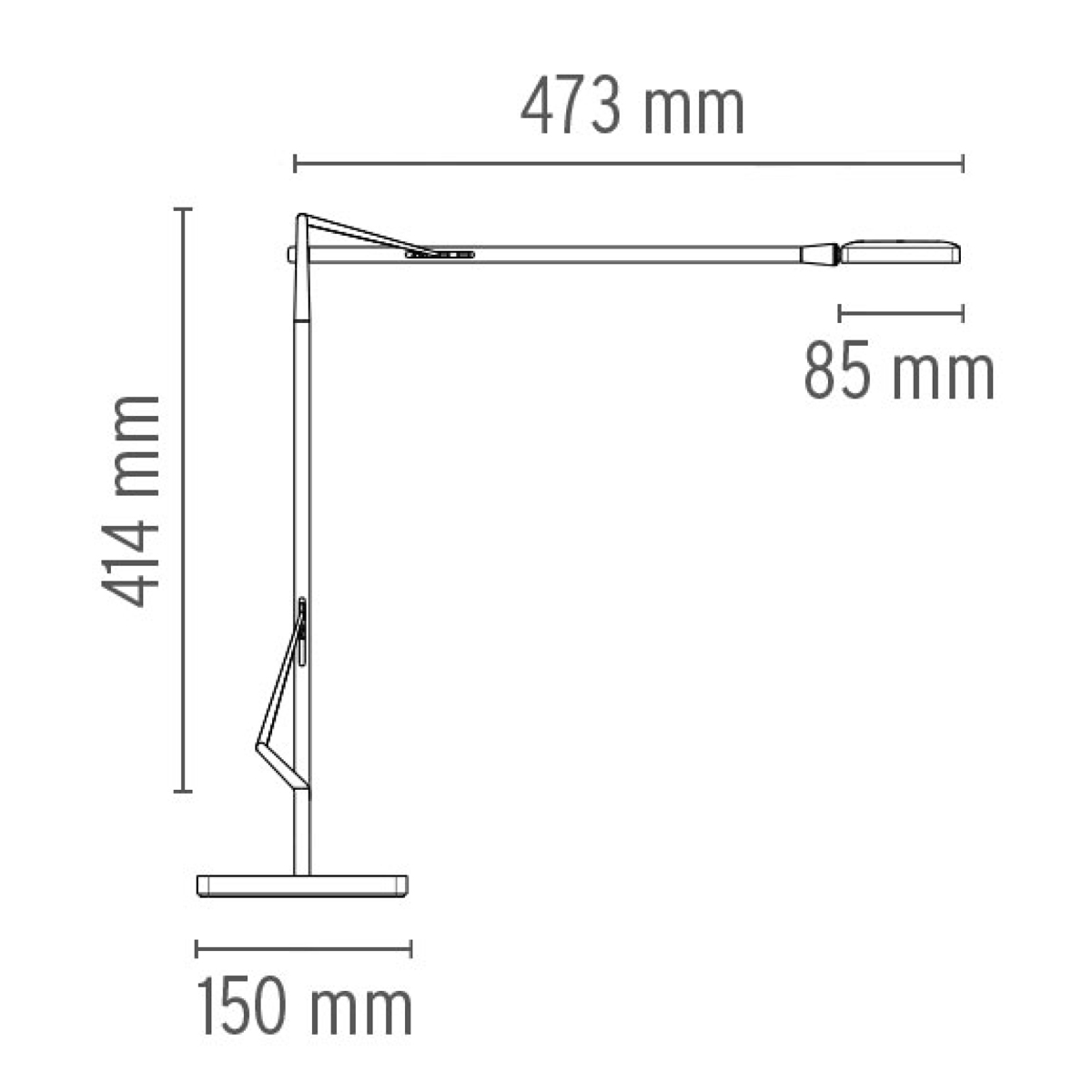 Flos Kelvin Edge Tischleuchte, Maßzeichnung