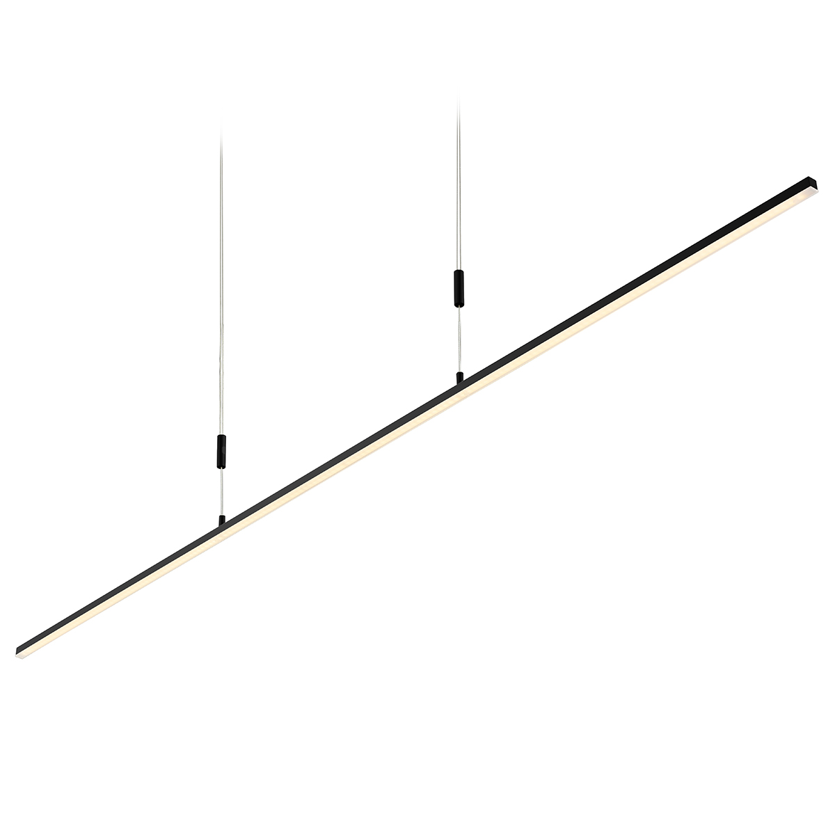 Bankamp Slim LED Pendelleuchte, Länge: 128 cm, schwarz