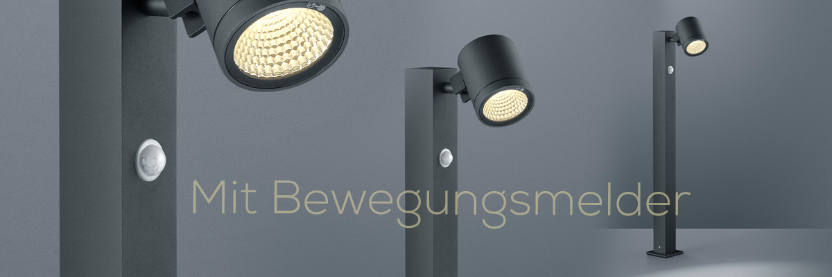 Kategoriebanner Stehleuchten mit Bewegungsmelder Kategoriebanner Stehleuchten mit Bewegungsmelder