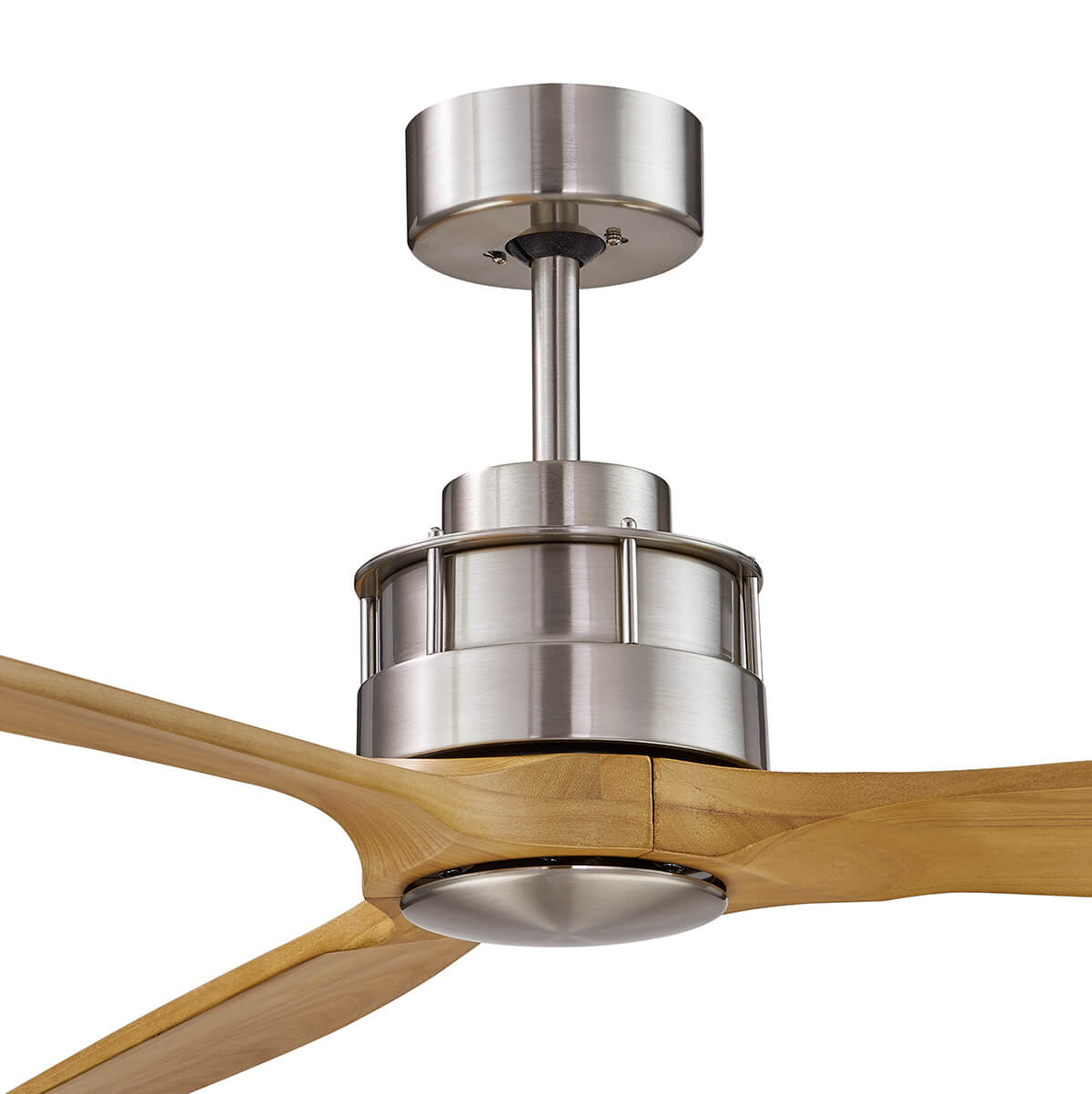Beacon Lighting Lucci Air Airfusion Akmani Deckenventilator, Chrom gebürstet, Flügel: Echtholz