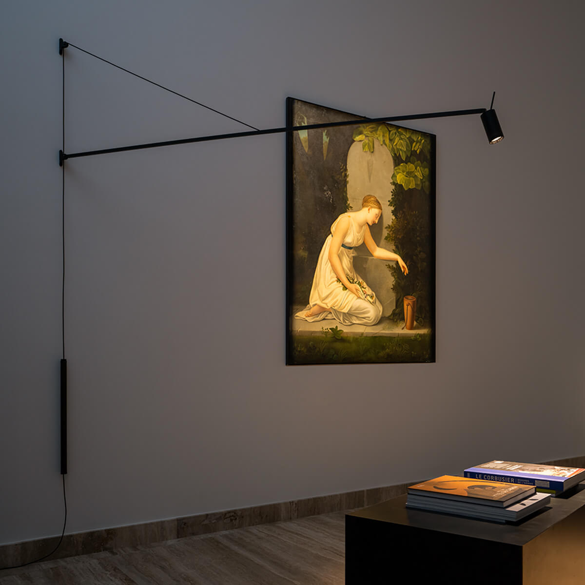 Nemo Swan LED Parete, schwarz matt