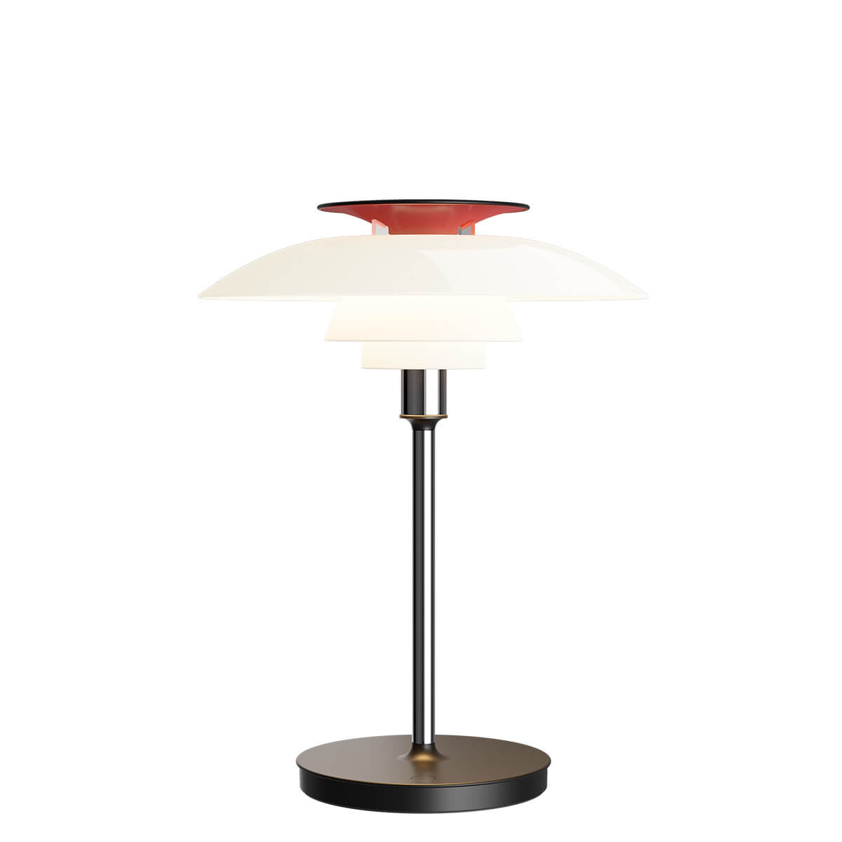 Louis Poulsen PH 80 Portable LED Akkuleuchte opal weiß / Chrom