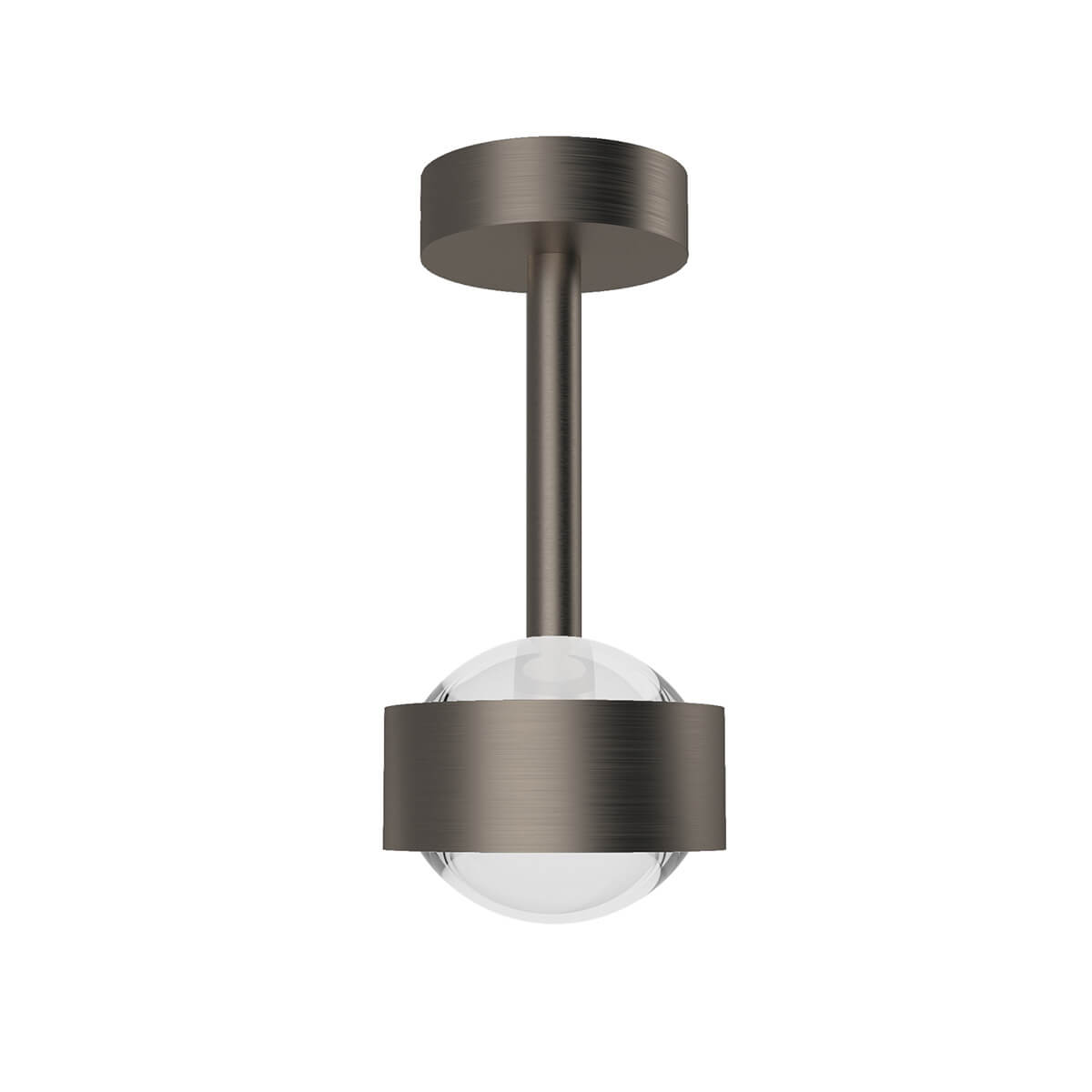 Top Light Puk Mini Eye Ceiling Deckenleuchte, Gehäuse, Nickel matt, mit Linse klar (nicht inbegriffen)