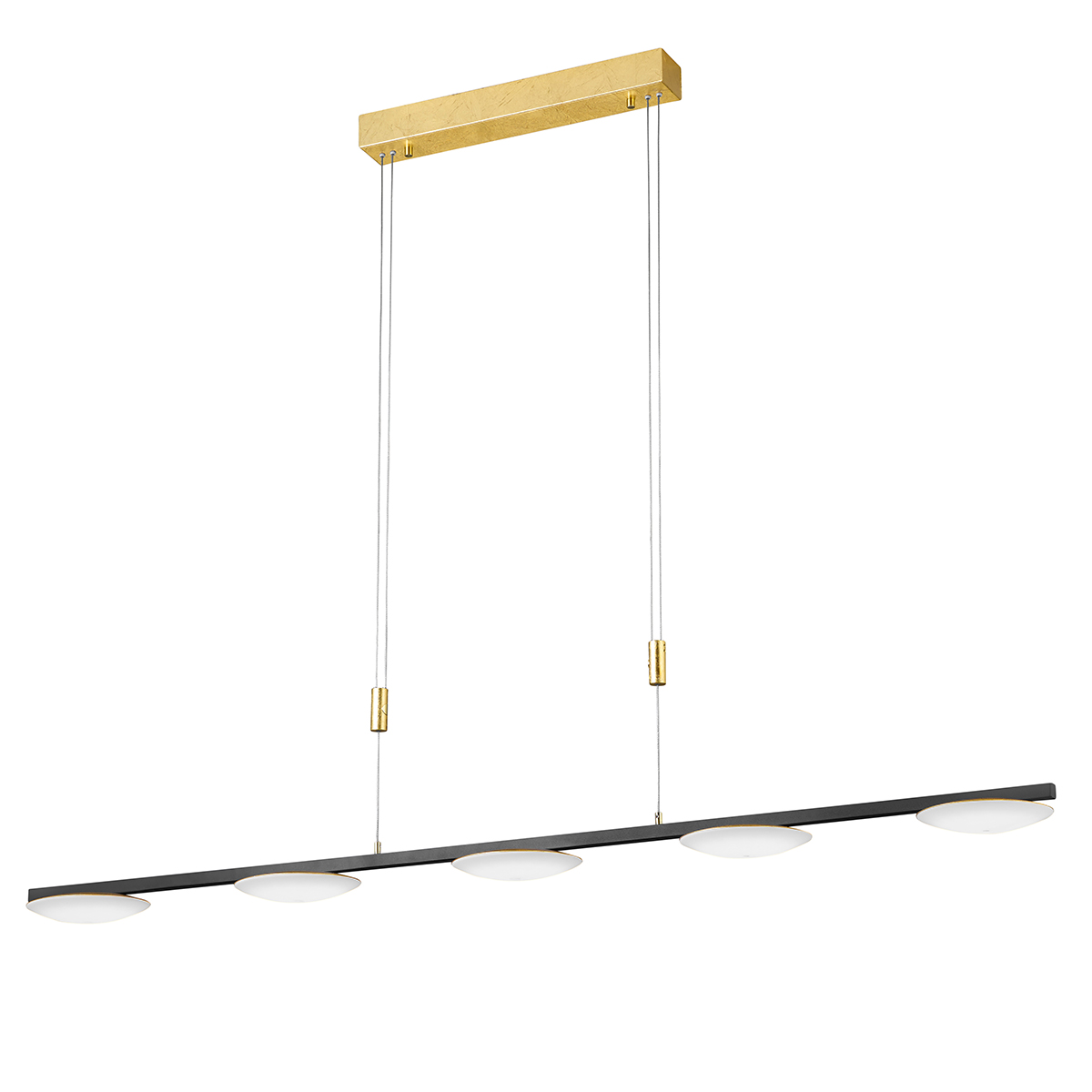 Luce Elevata Pure Up LED Pendelleuchte, Länge: 130 cm, Blattgoldoptik