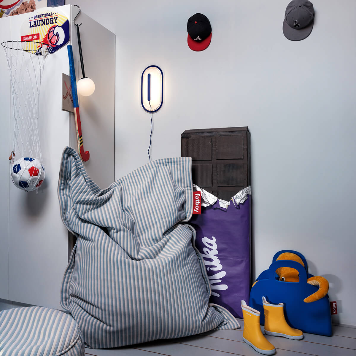 Fatboy Original Slim Terry Sitzsack, Blizzard blue creme