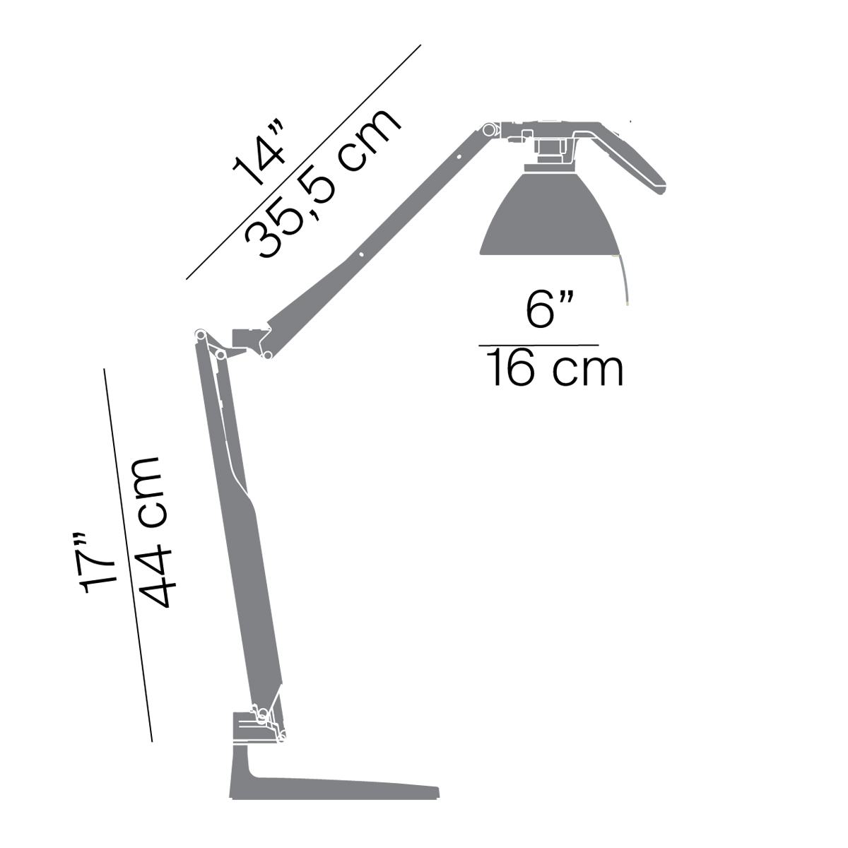 Luceplan Fortebraccio Tavolo mit Schalter