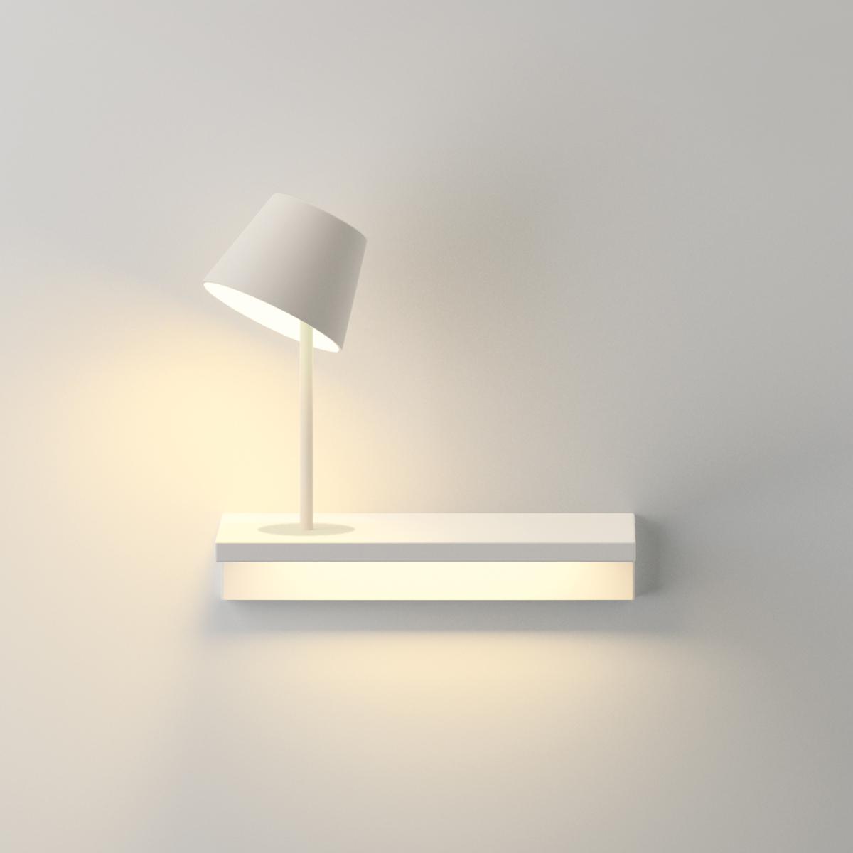 Vibia Suite 6045 Wandleuchte, mit Leselicht, weiß matt
