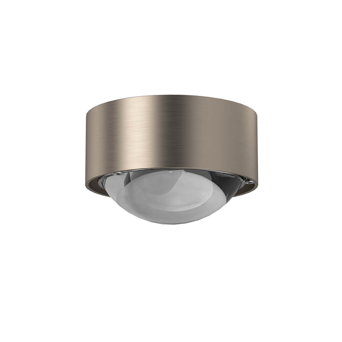 Top Light Puk Mini One Deckenleuchte, Gehäuse, Nickel matt, mit Linse klar (nicht inbegriffen)