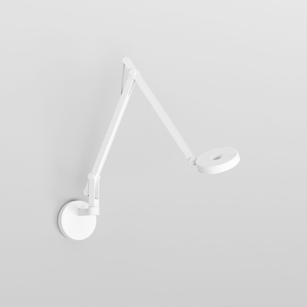 Rotaliana String W2 Mini Dim-To-Warm LED Wandleuchte, weiß matt, Textilkabel: Silber