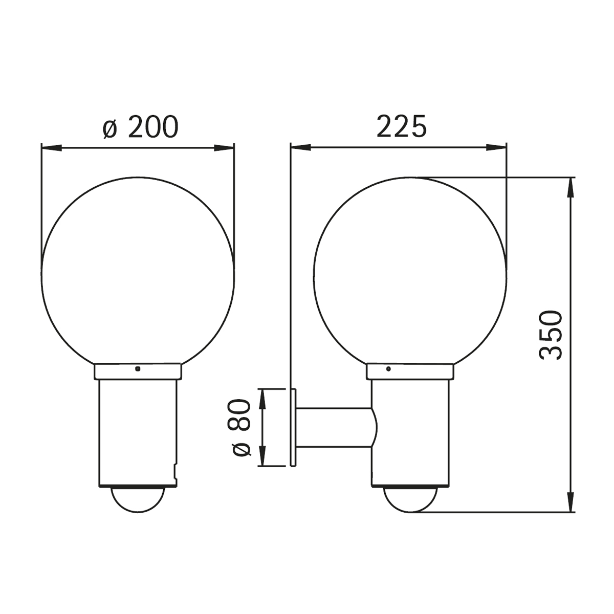 Albert Leuchten 690224 Außenwandleuchte mit Bewegungsmelder