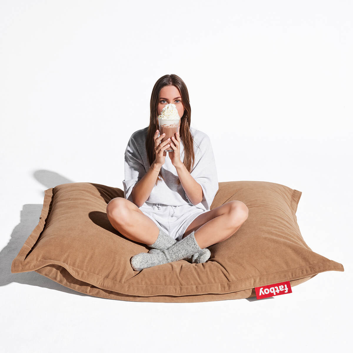 Fatboy Recycled Original Slim Cord Sitzsack, Teddybear