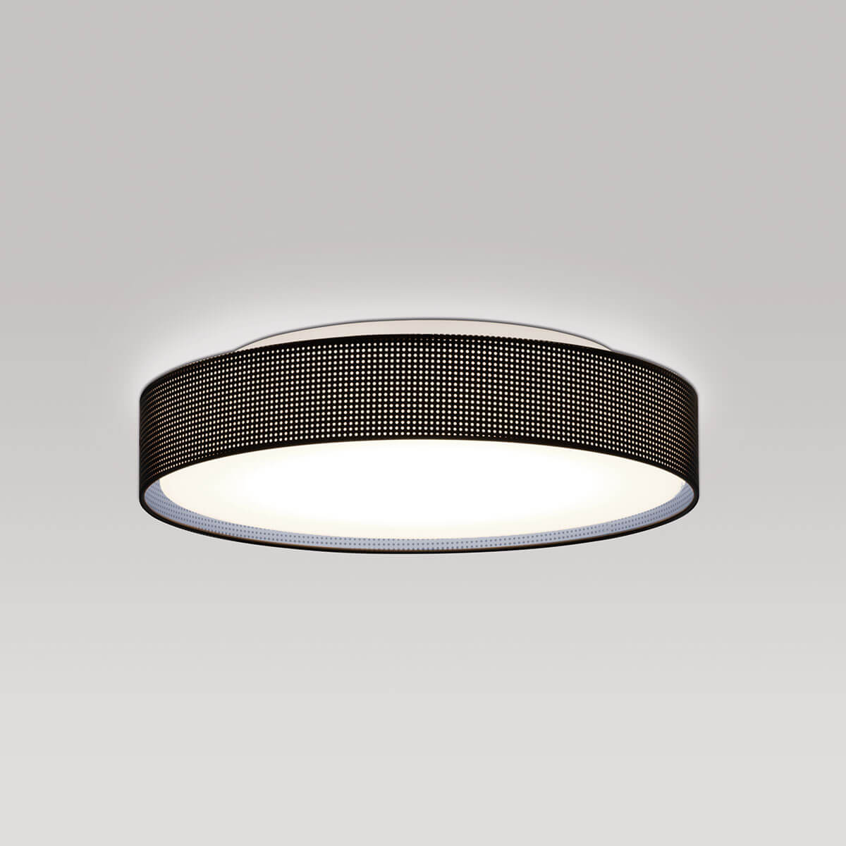 Peill+Putzler Varius X Deckenleuchte, Ø: 33 cm, außen: schwarz / innen: Silber