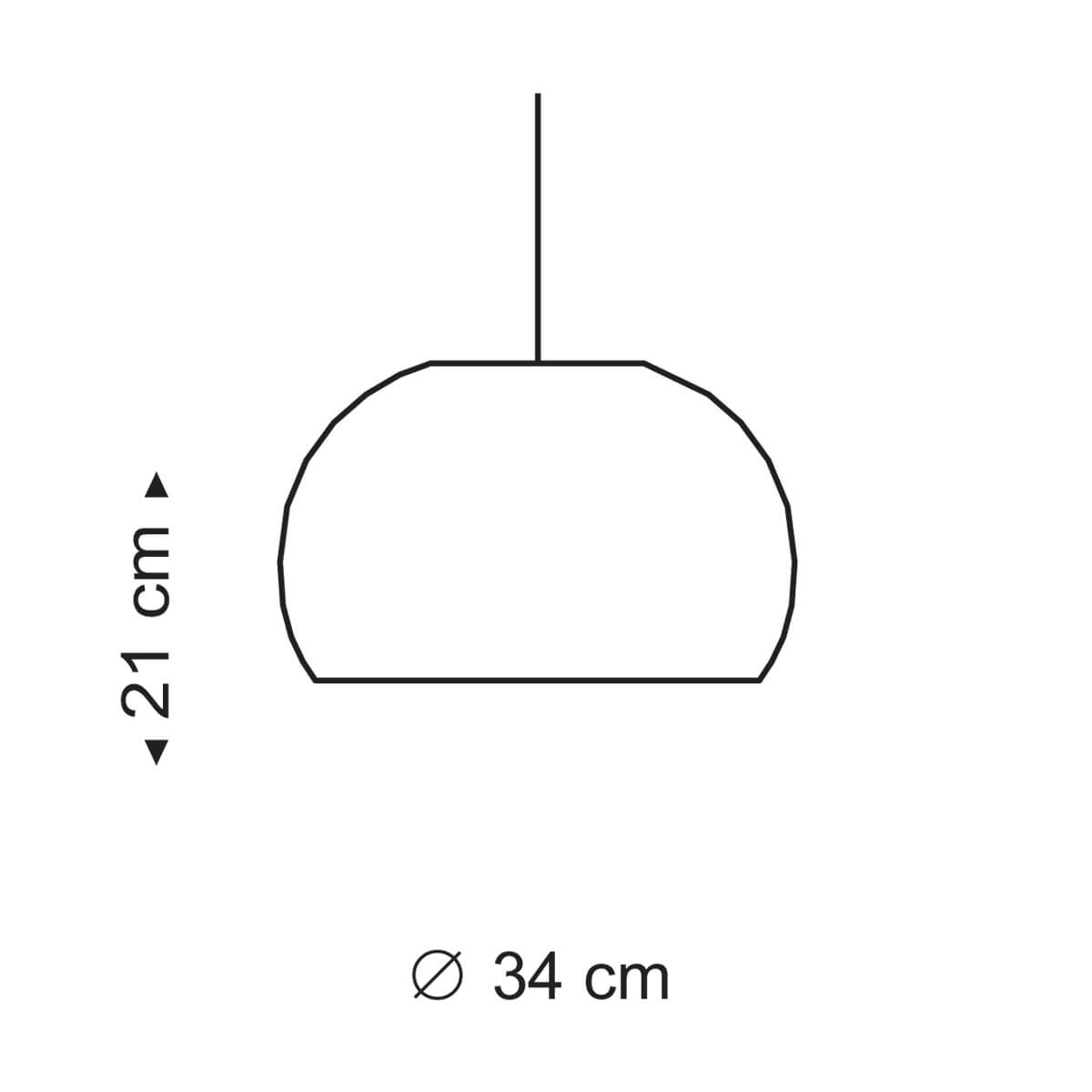 Secto Design Atto 5000 Pendelleuchte, Maßzeichnung