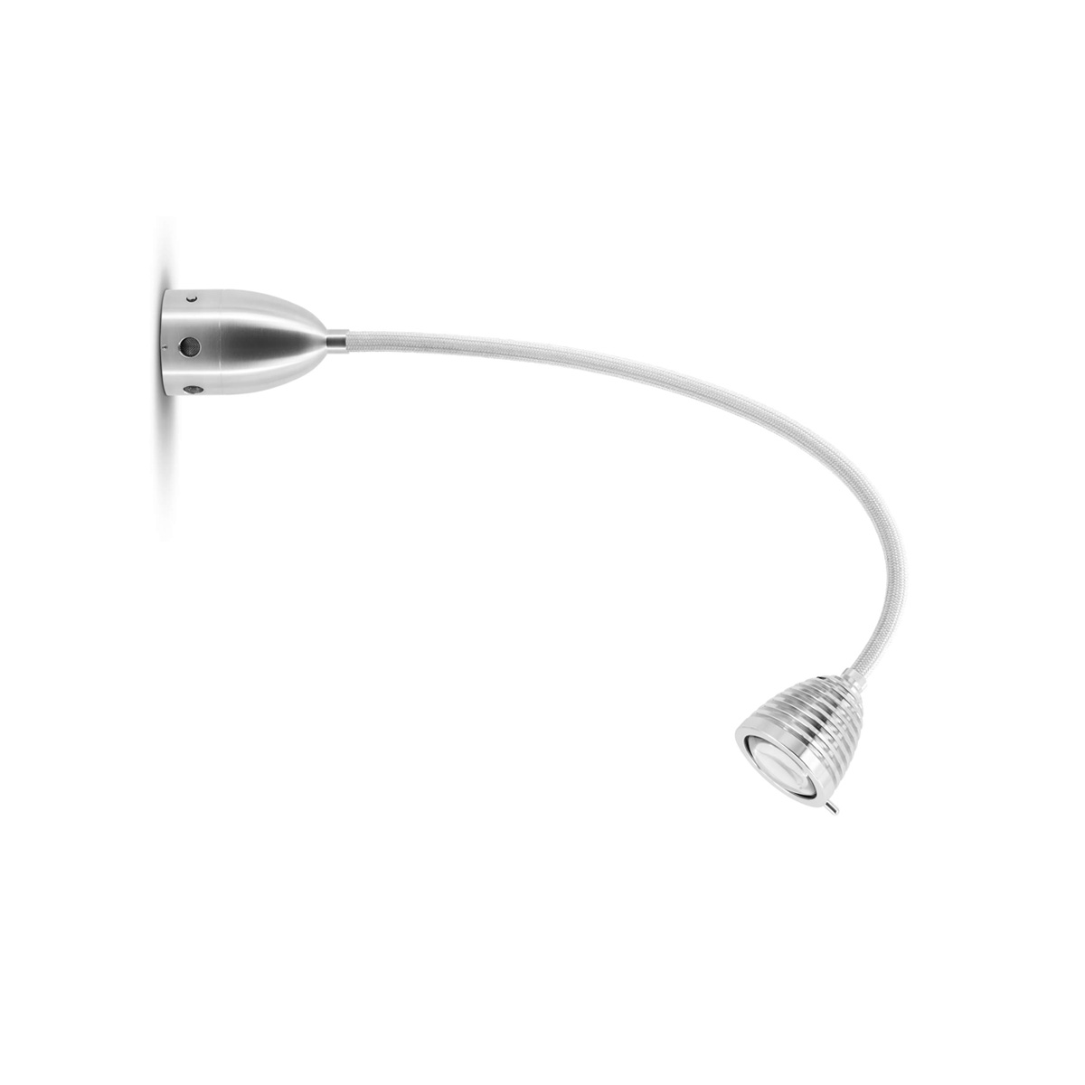 Less'n'more Athene LED Wand- / Deckenstrahler, Flexwelle: lang, Textil weiß