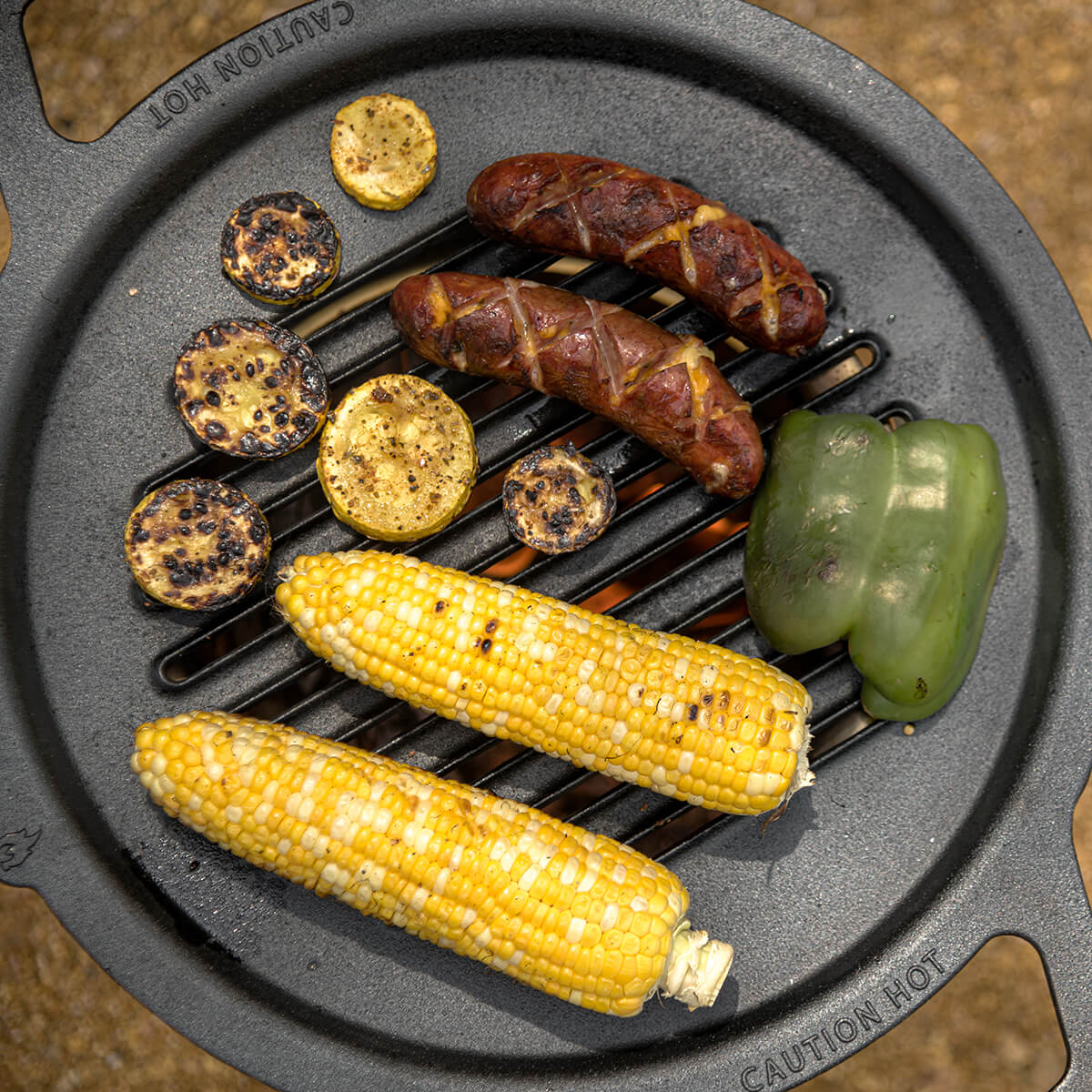 Ranger Gusseisen-Grillrost mit Aufsatz