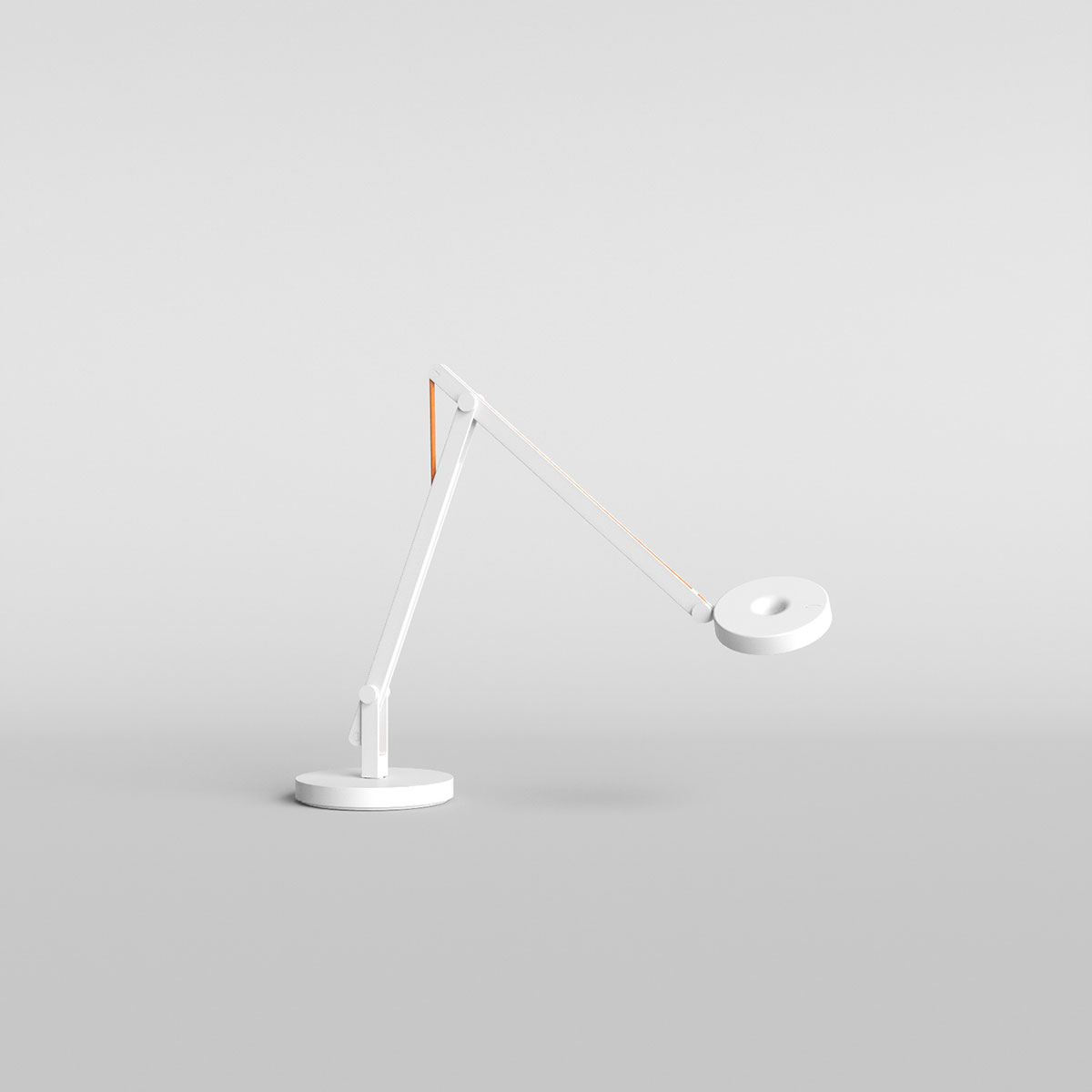 Rotaliana String T1 Mini LED Tischleuchte, weiß matt, Textilkabel: orange