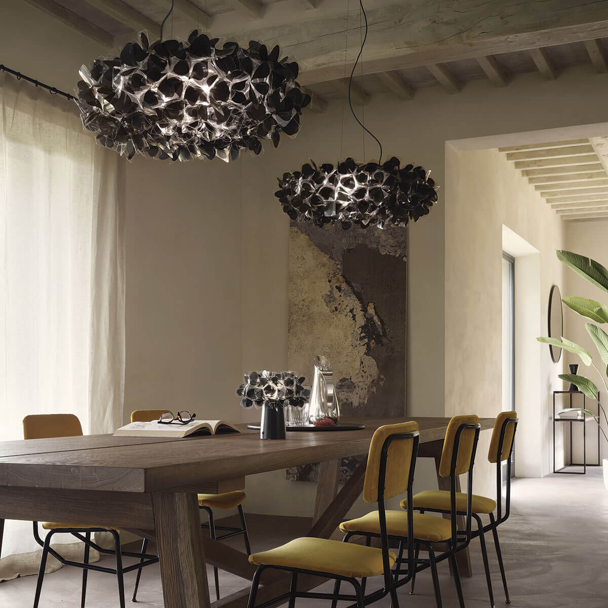 Slamp Clizia Mama non Mama Suspension Large, schwarz, Kabel: schwarz