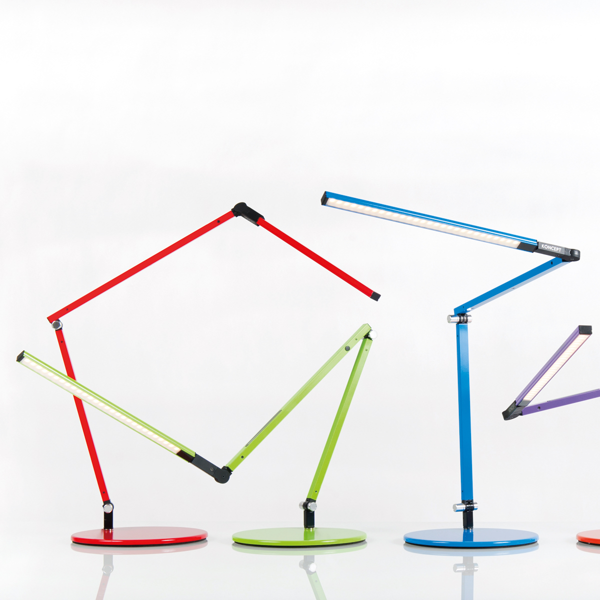 koncept Z-Bar Mini LED Tischleuchte, rot, grün und blau