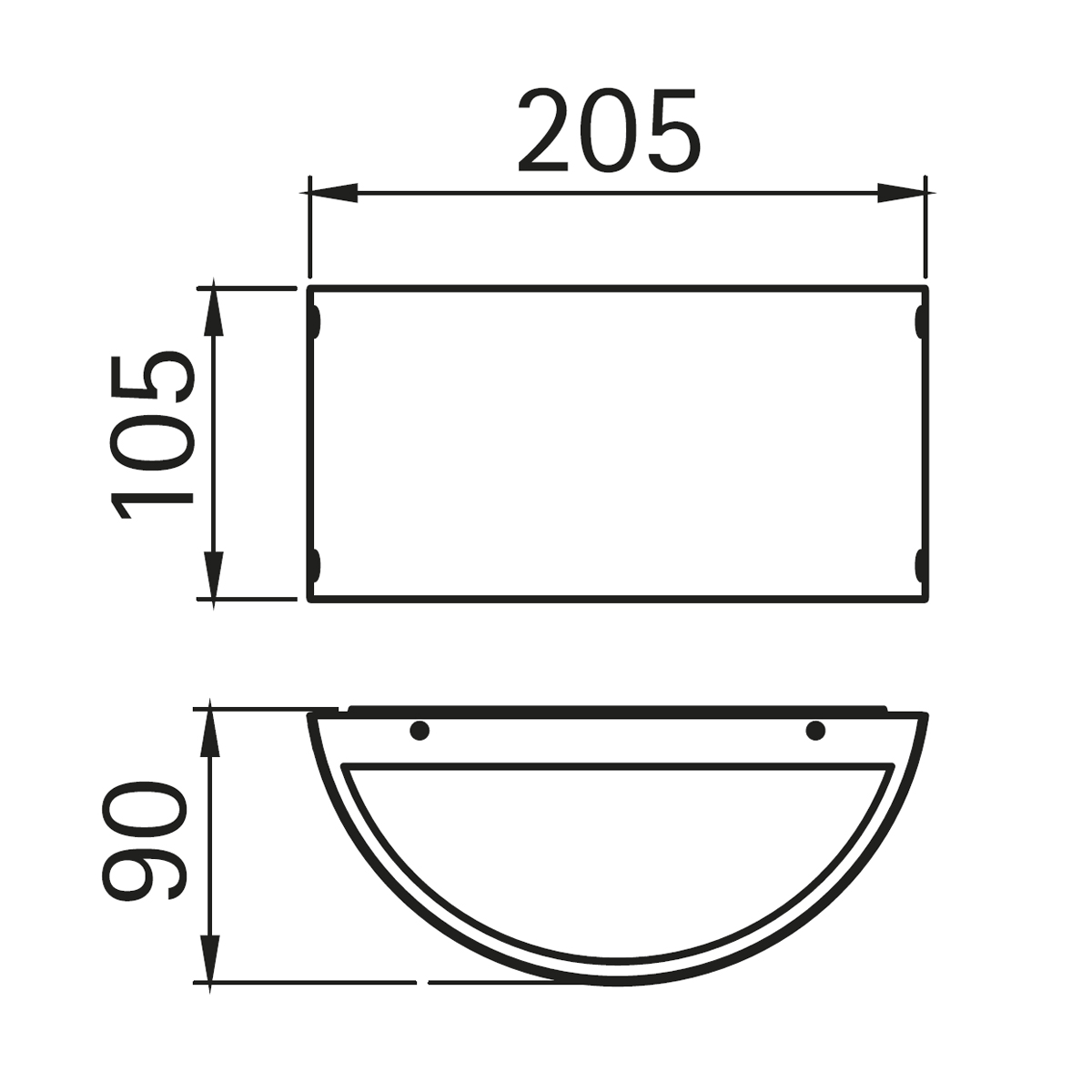Albert Leuchten 69634 Außenwandleuchte LED, Breite: 20,5 cm