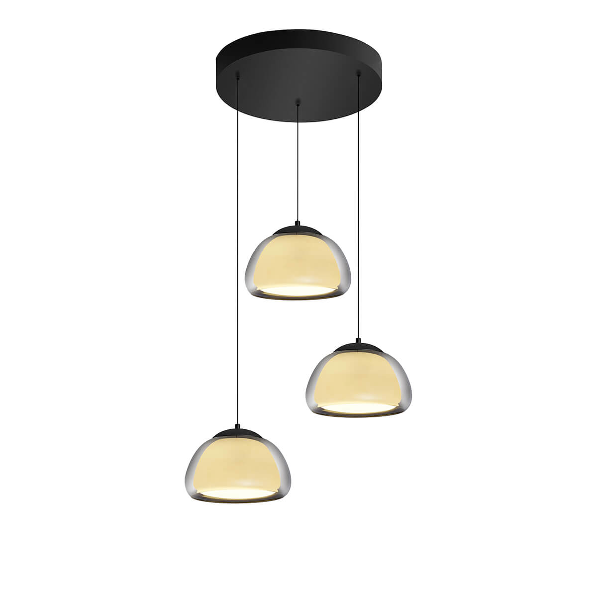 Luxxo LED Pendelleuchte, 3-flg., mit Rondell