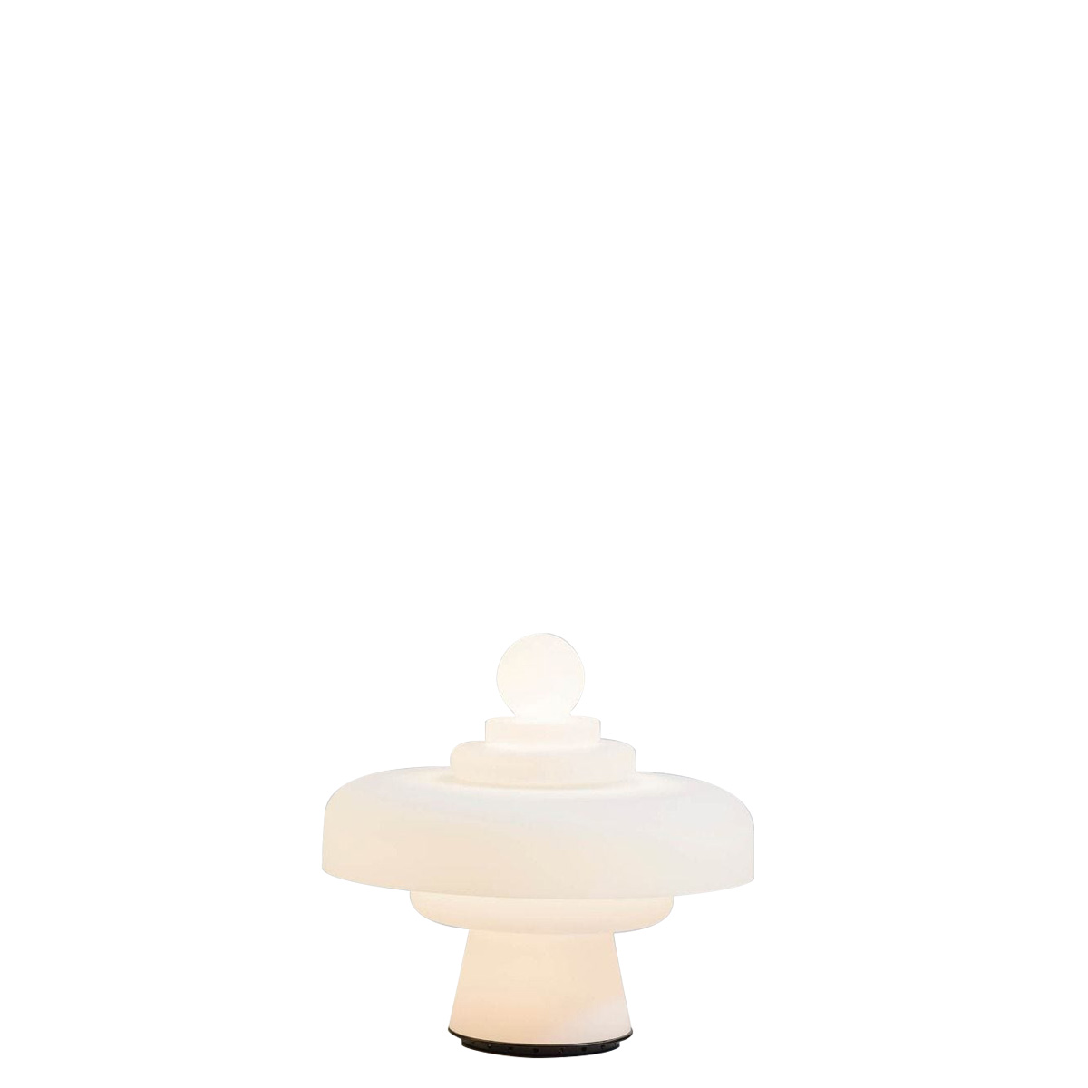 Fontana Arte Regina LED Tischleuchte, weiß (eingeschaltet)