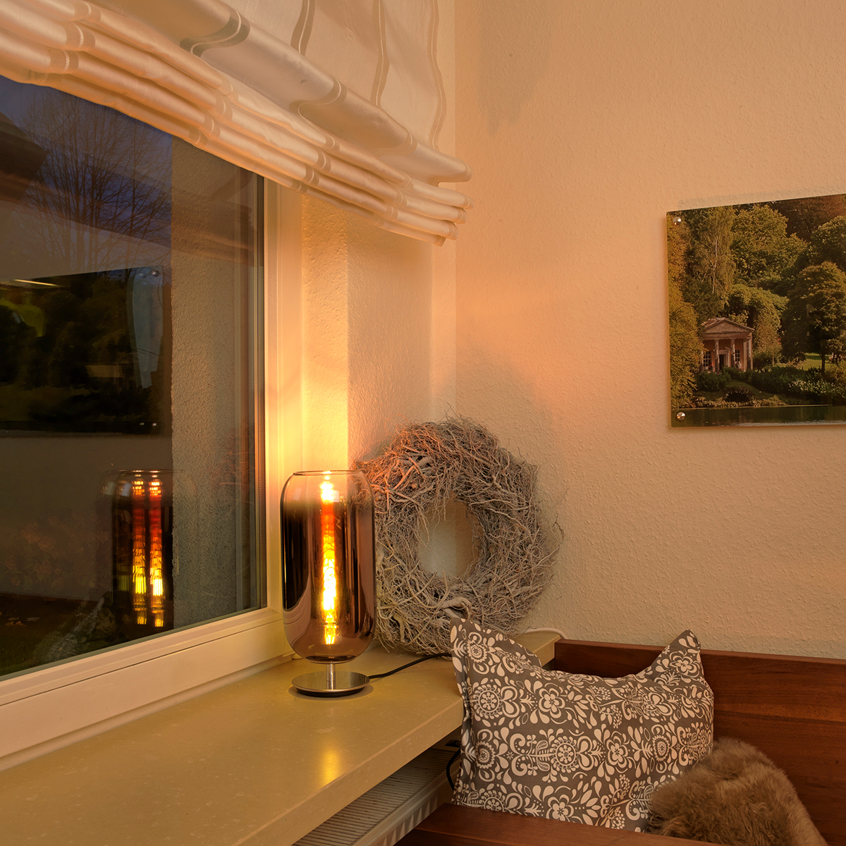 Artemide Gople Lamp Tavolo, Aluminium, Schirm: kupferfarben