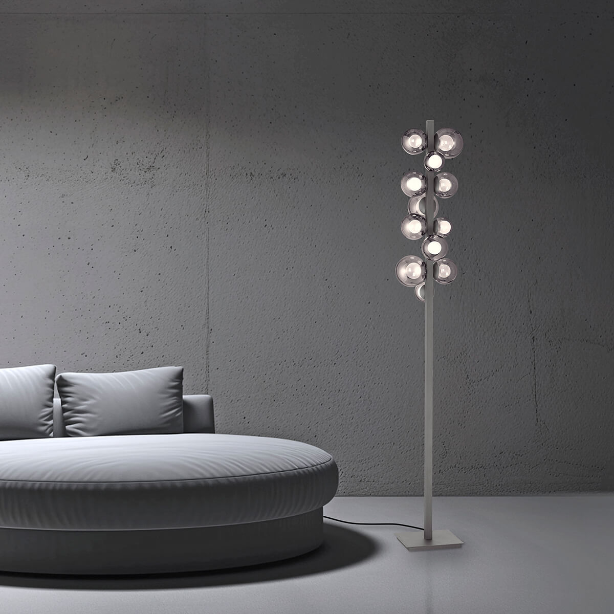 Neuhaus PURE Popup LED Stehleuchte, grau