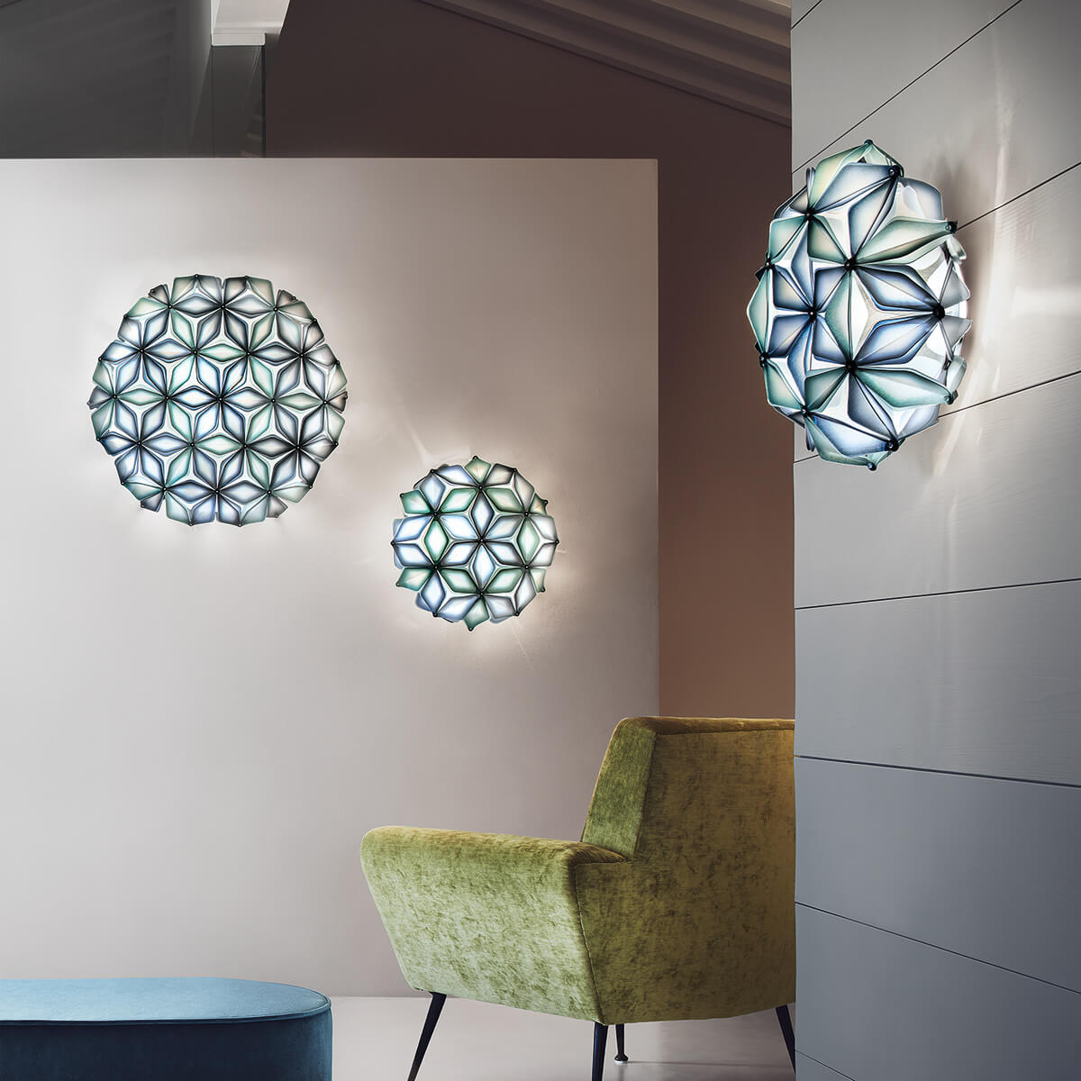 Slamp La Vie Ceiling / Wall Leuchtenkollektion, blue (blau)