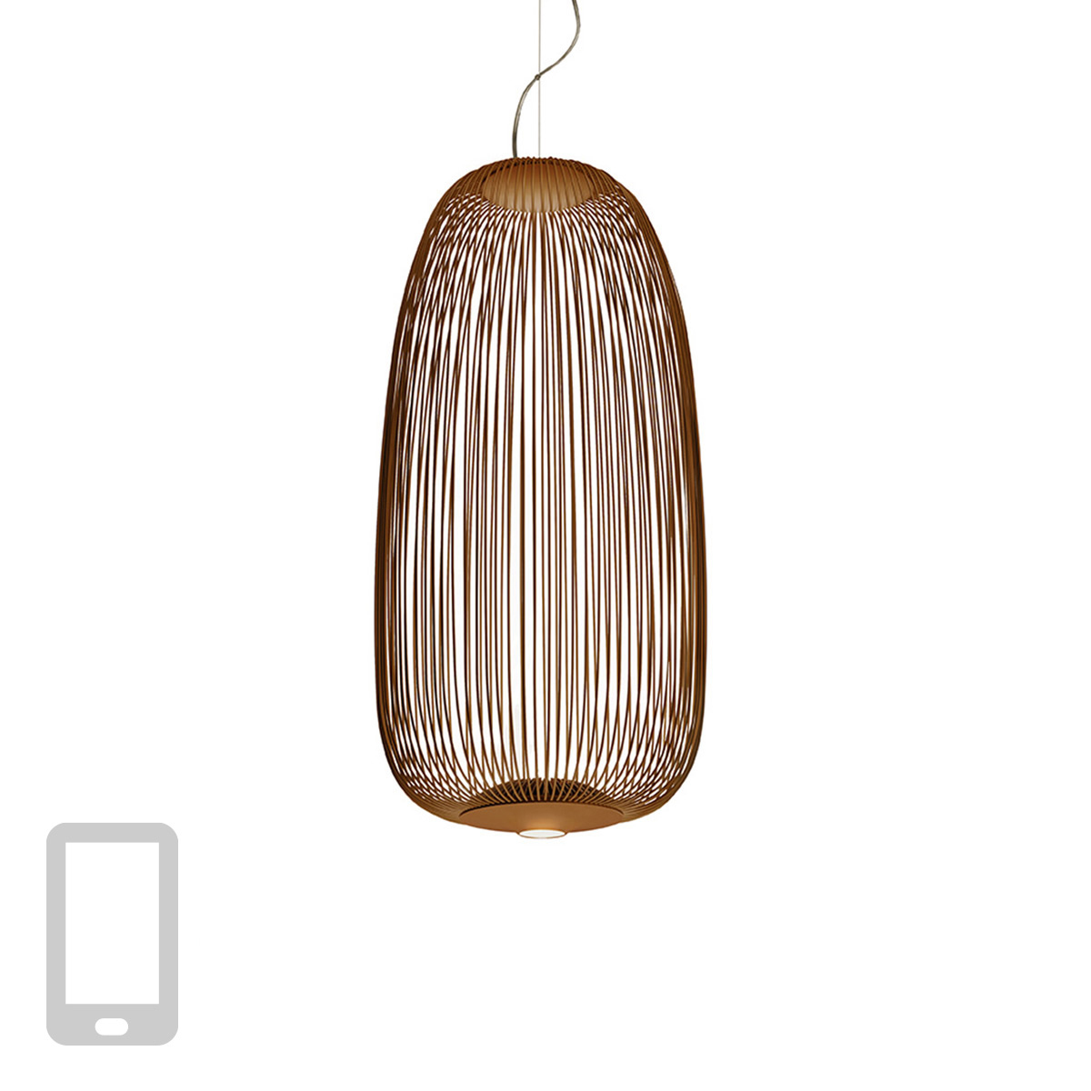 Foscarini Spokes 1 MyLight LED Sospensione, rame (kupfern)