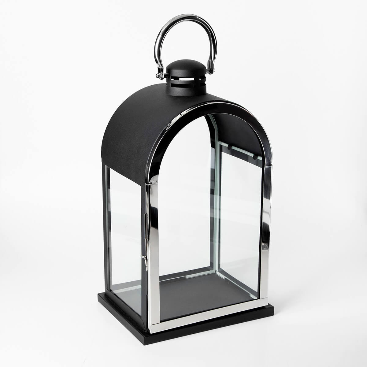 L.C. Wholesaler Laterne, Höhe: 55 cm, Silber / schwarz matt (©Leuchtenland.com)