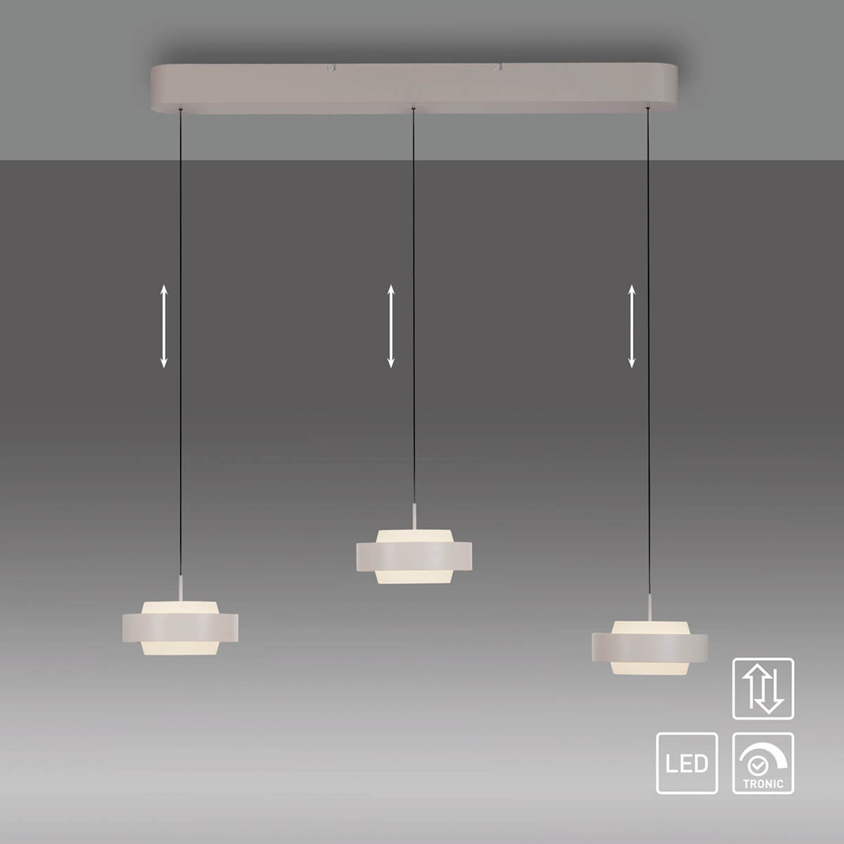 Elmo LED Pendelleuchte, 3-flg.