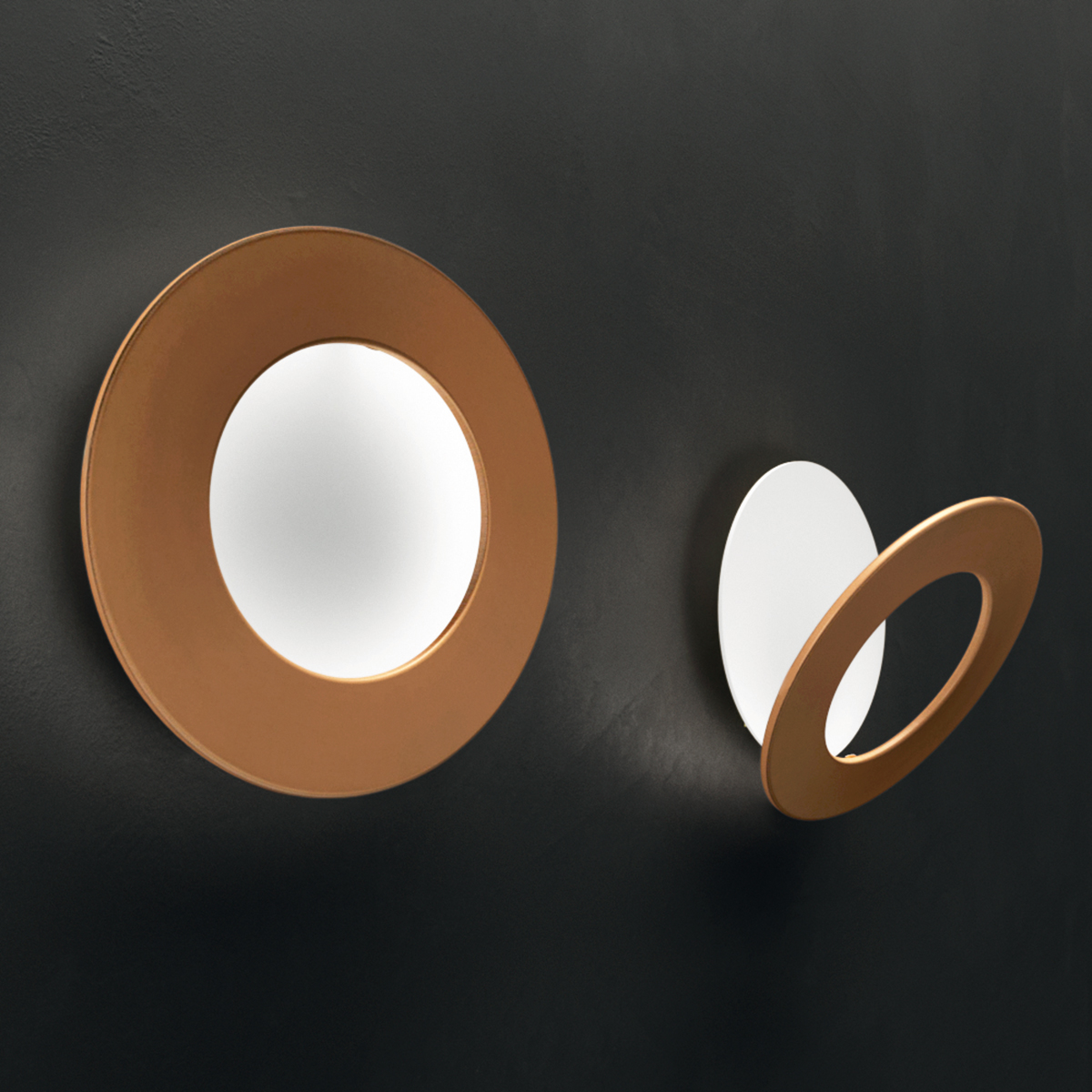 Icone Vera 21 LED Wandleuchte, 2700 K, Kupferbronze / weiß