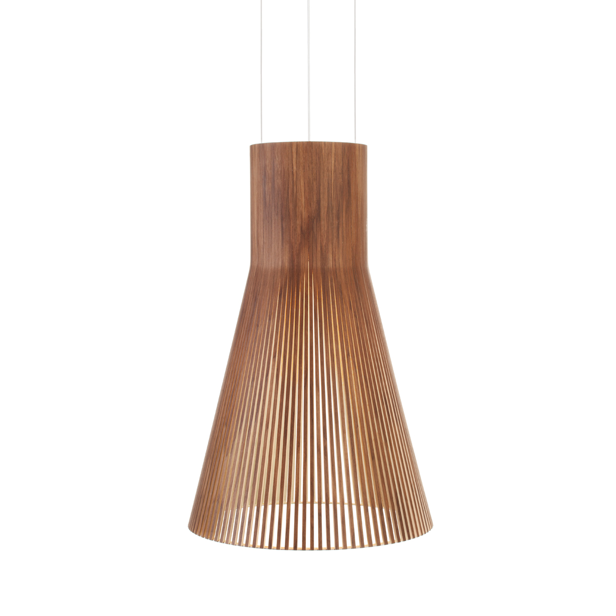 Secto Design Magnum 4202 Pendelleuchte, Walnussfurnier, Kabel: weiß