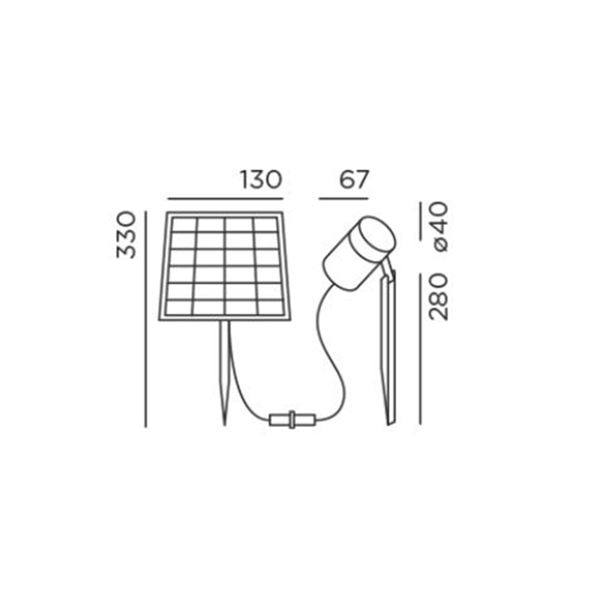 Piek mini solar LED Solarleuchte mit Erdspieß