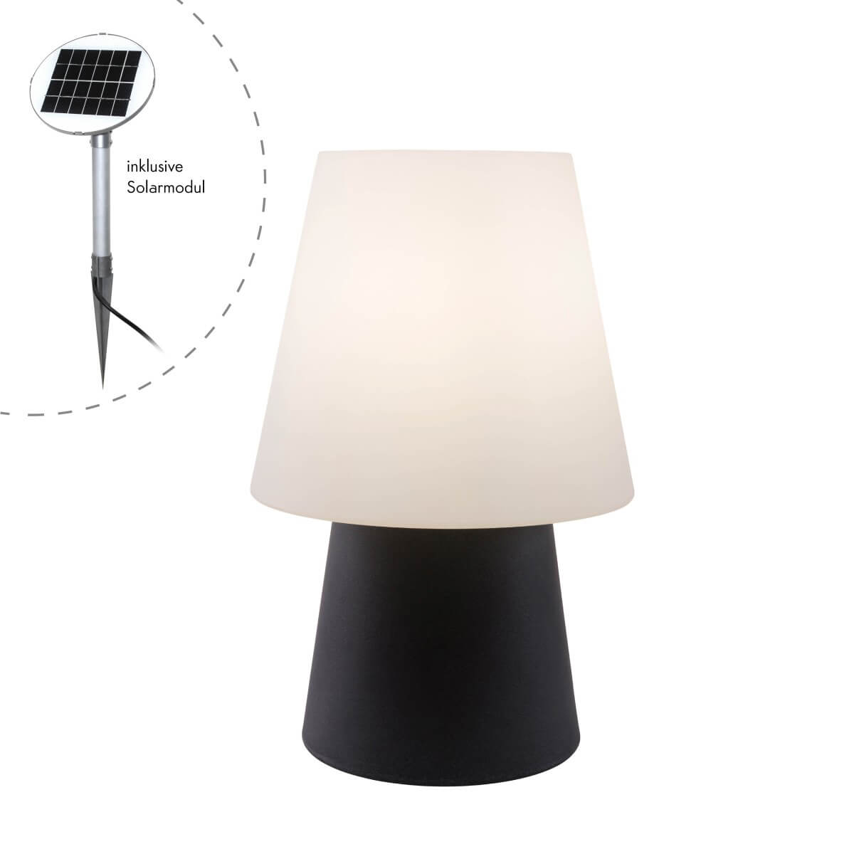 8 seasons design No. 1 LED Solar-Tischleuchte, anthrazit