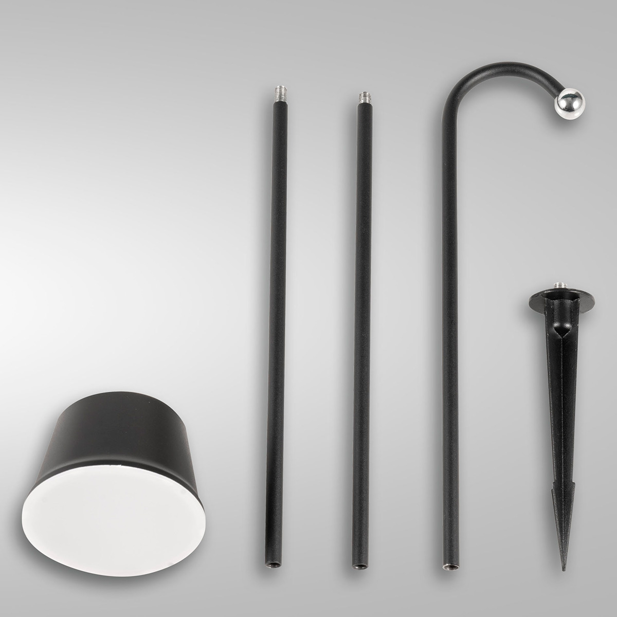 Fabas Luce Armanda LED Akkuleuchten-Set mit Erdspieß, schwarz