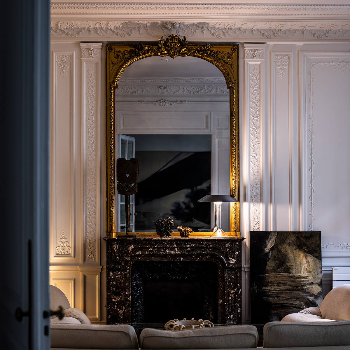 Foscarini Chapeaux M LED Tavolo, grigio (grau)