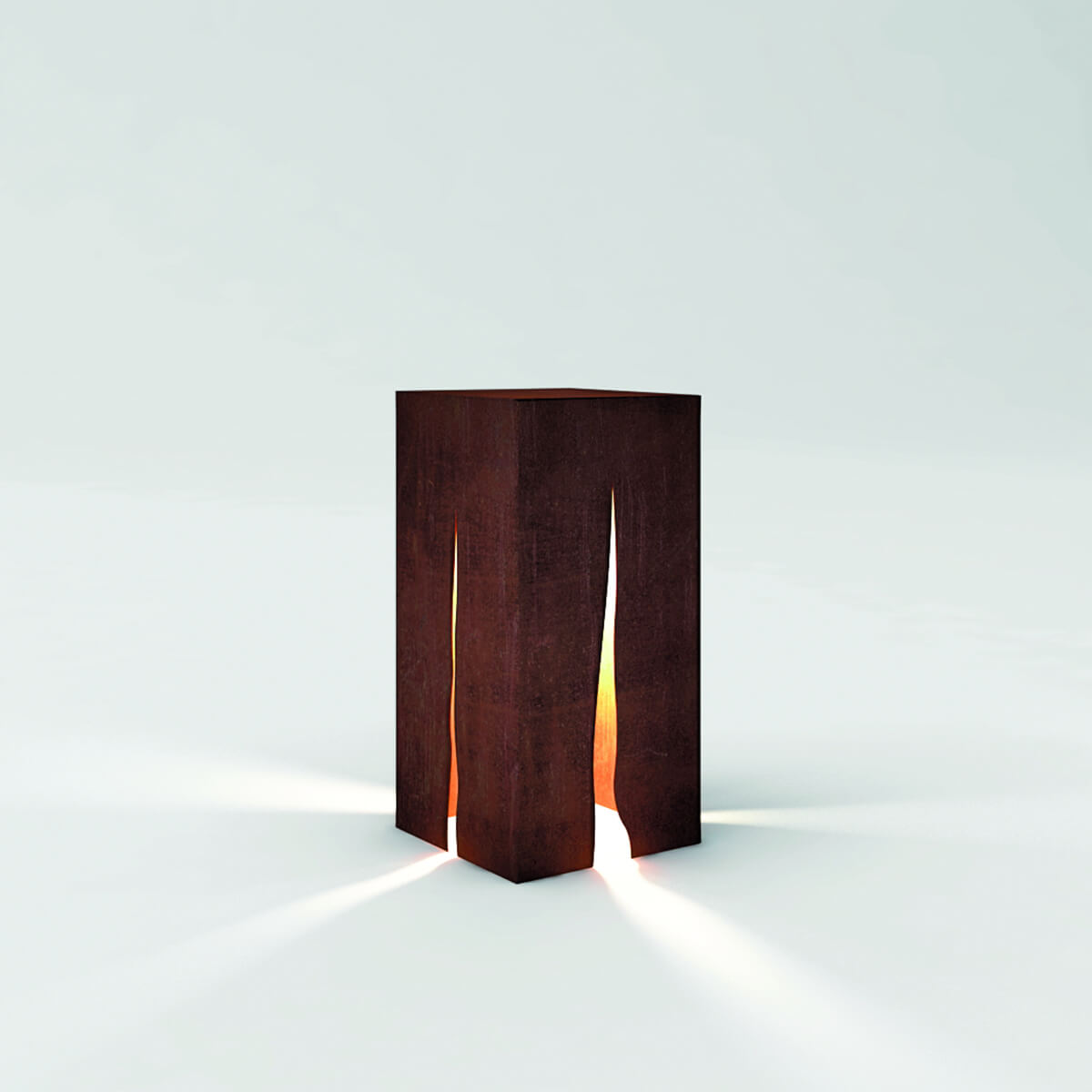 Artemide Outdoor Granito Pollerleuchte, Höhe: 30 cm, Rost