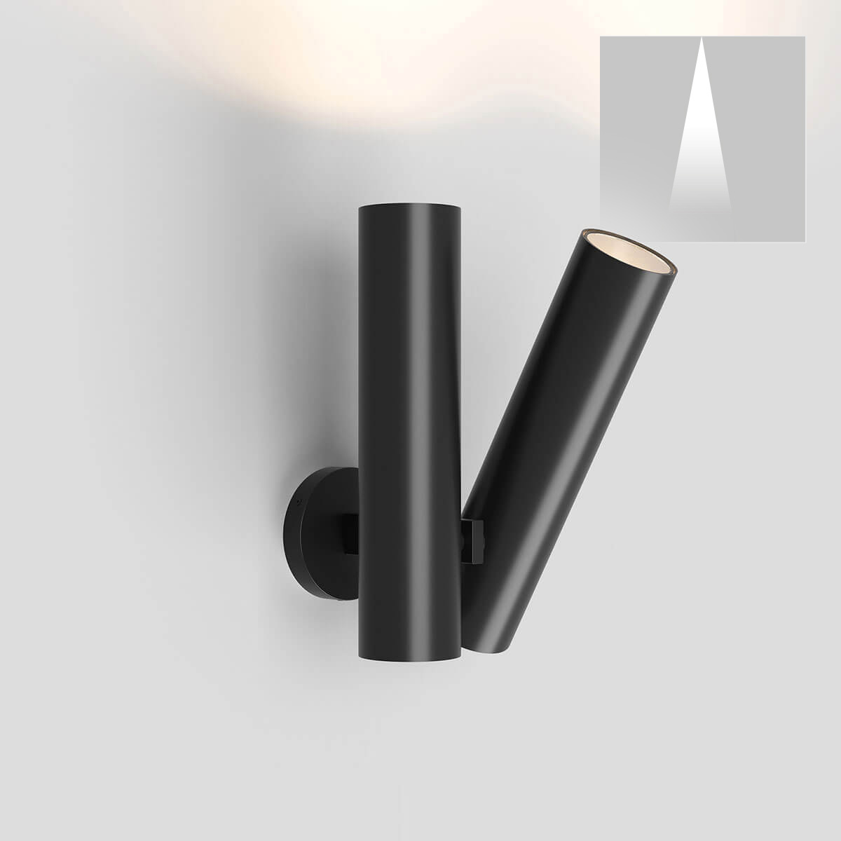Rotaliana Tobu W1 LED Wandleuchte, schwarz matt