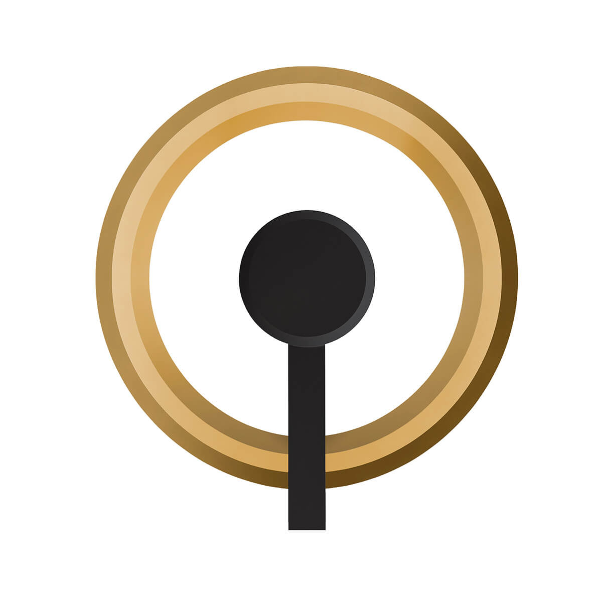 Oligo Yano 340 LED Wand- / Deckenleuchte, indirekt, schwarz matt, Ring: Bronze