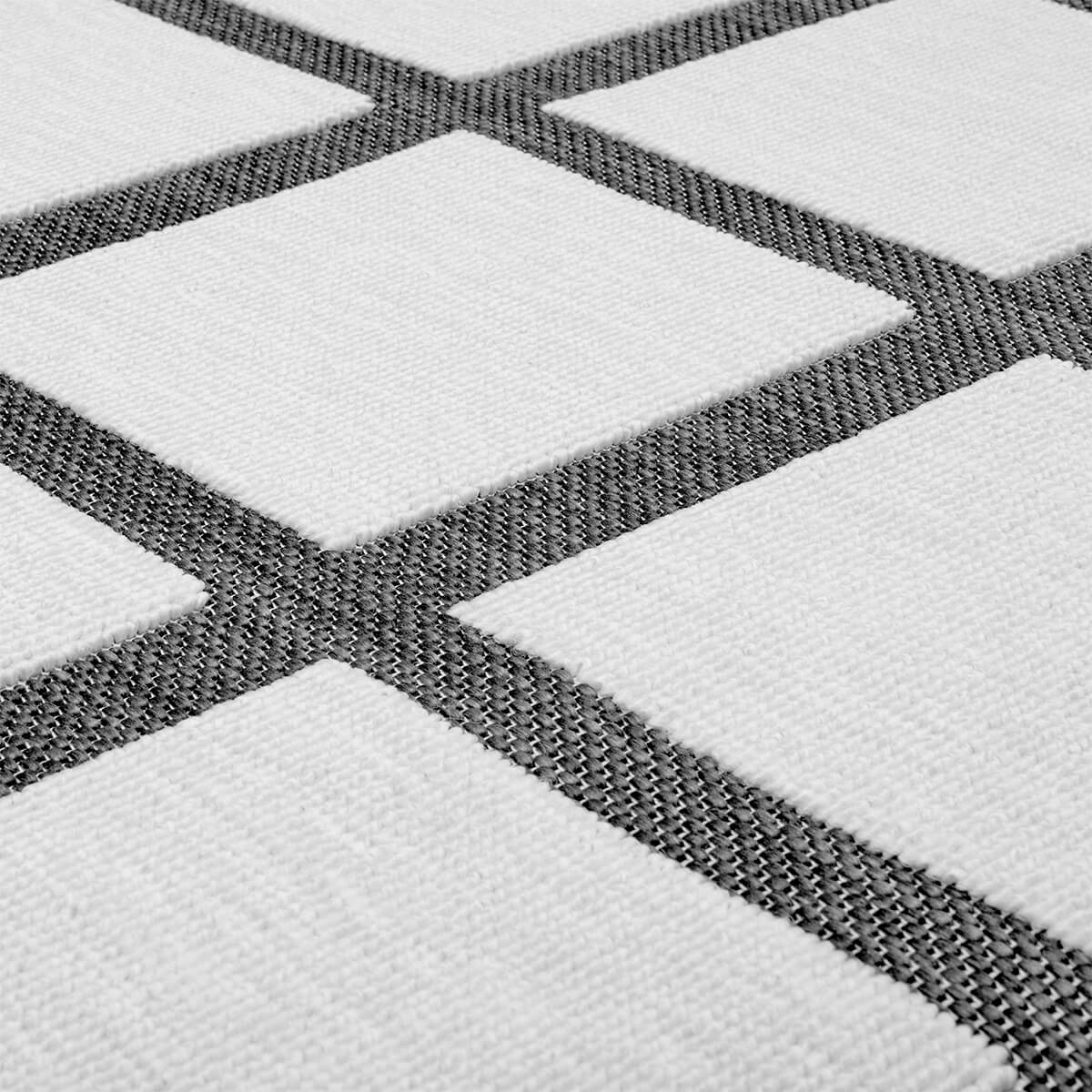 Fatboy Carpretty Catwalk Outdoor Teppich, Checky schwarz-weiß